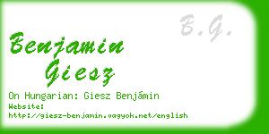 benjamin giesz business card