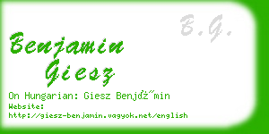 benjamin giesz business card